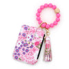 Boho Beaded Tassel Keychain with Floral Accent