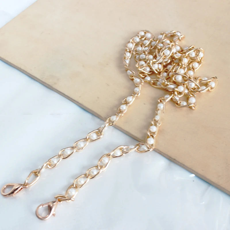 Elegant Pearl Chain Bag Strap – Adjustable Shoulder Strap for Purses & Handbags