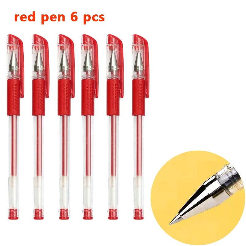 Smooth 0.5mm Gel Pen Set with Refills (Black, Blue, Red)
