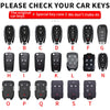 A collection of black car key fobs in various shapes and designs, including oval, rectangular, and specialized cases.