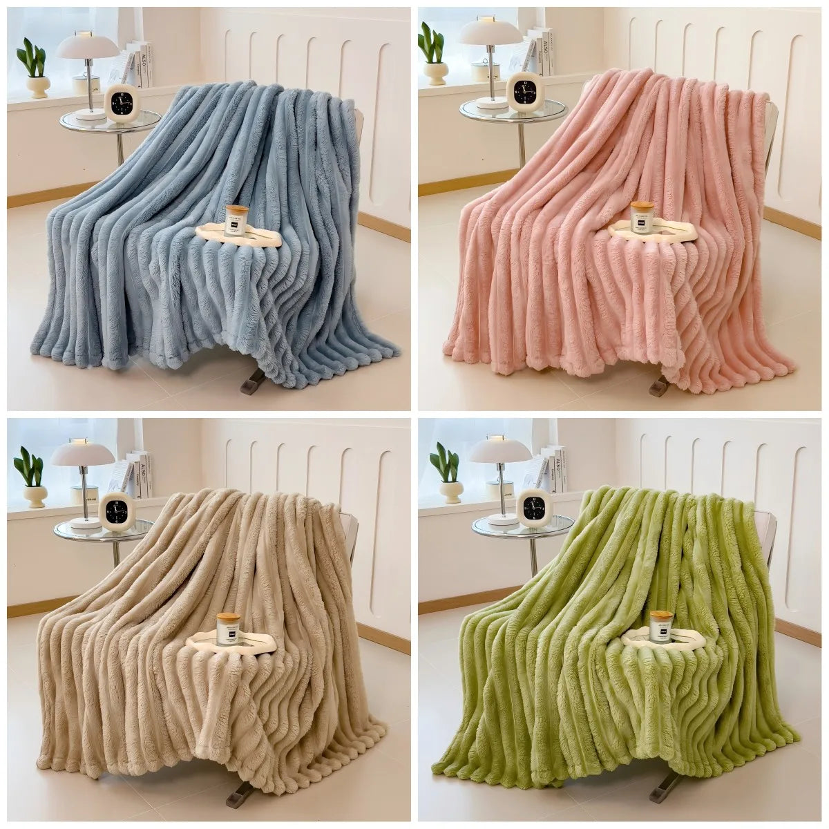 Thick Striped Multifunctional Blanket