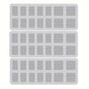 A set of disposable mesh filters used as hair catchers for shower and floor drains.