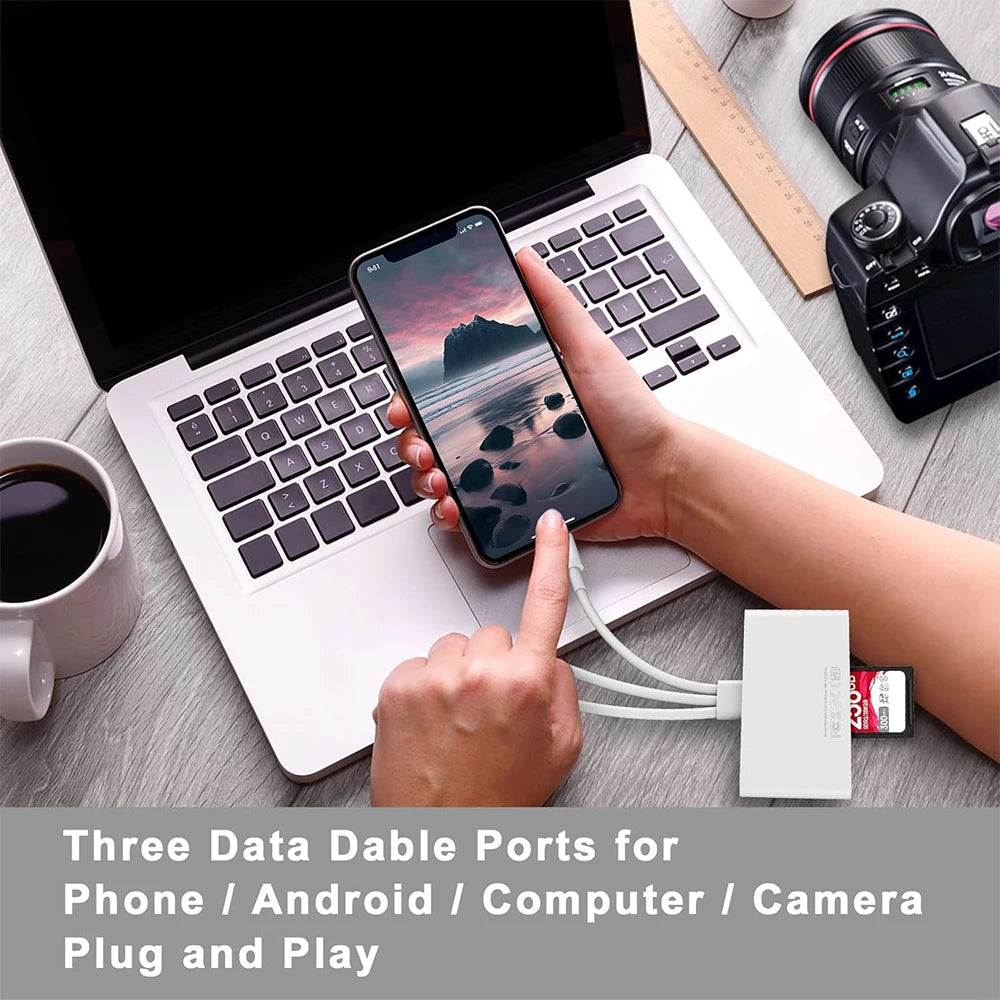 5-in-1 USB-C SD Card Reader with Charging Port