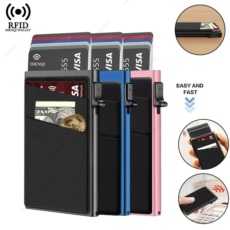 Minimalist Aluminum RFID-Blocking Card Holder