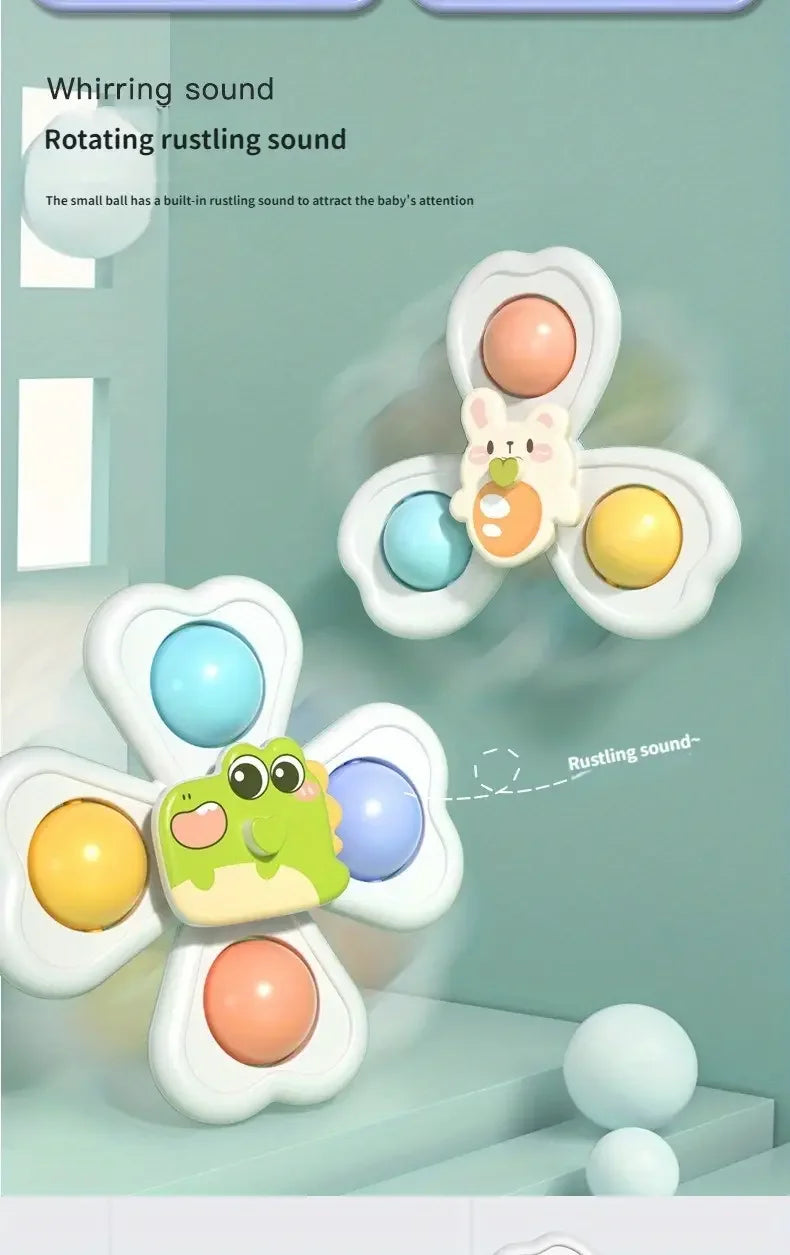 Suction Cup Spinner Bath Toys for Babies and Toddlers