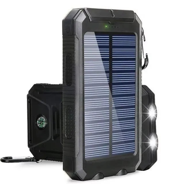 Solar Power Bank 80000mAh with LED Light and Compass
