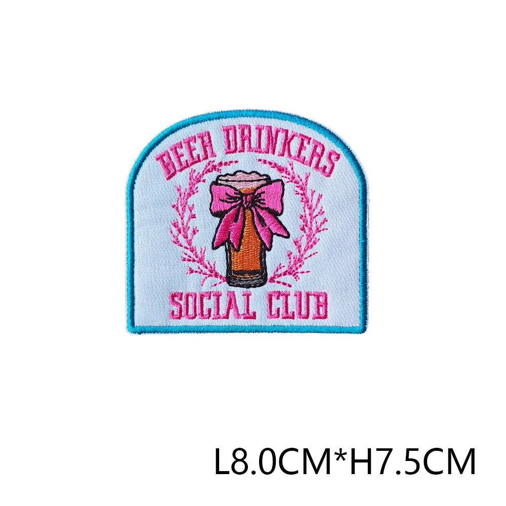 Embroidered Iron-On Patch with Cute Emblem Design