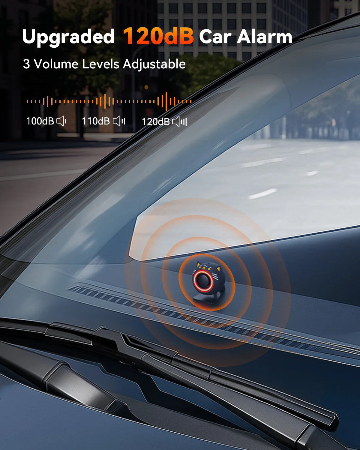 120dB Wireless Car Alarm System with Remote Control