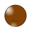 A round, glossy, brown glass photo cabochon for jewelry making.