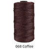 A spool of dark brown ice silk crochet yarn used for knitting and DIY crafts.
