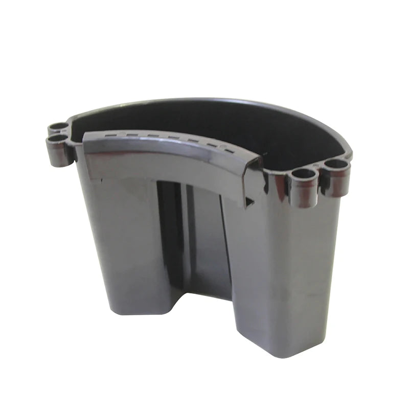 A black universal bucket organizer caddy designed for holding car detailing tools.