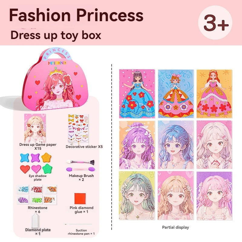 Kit Créatif Princesse DIY : Art du Papier, Maquillage & Peinture Strass