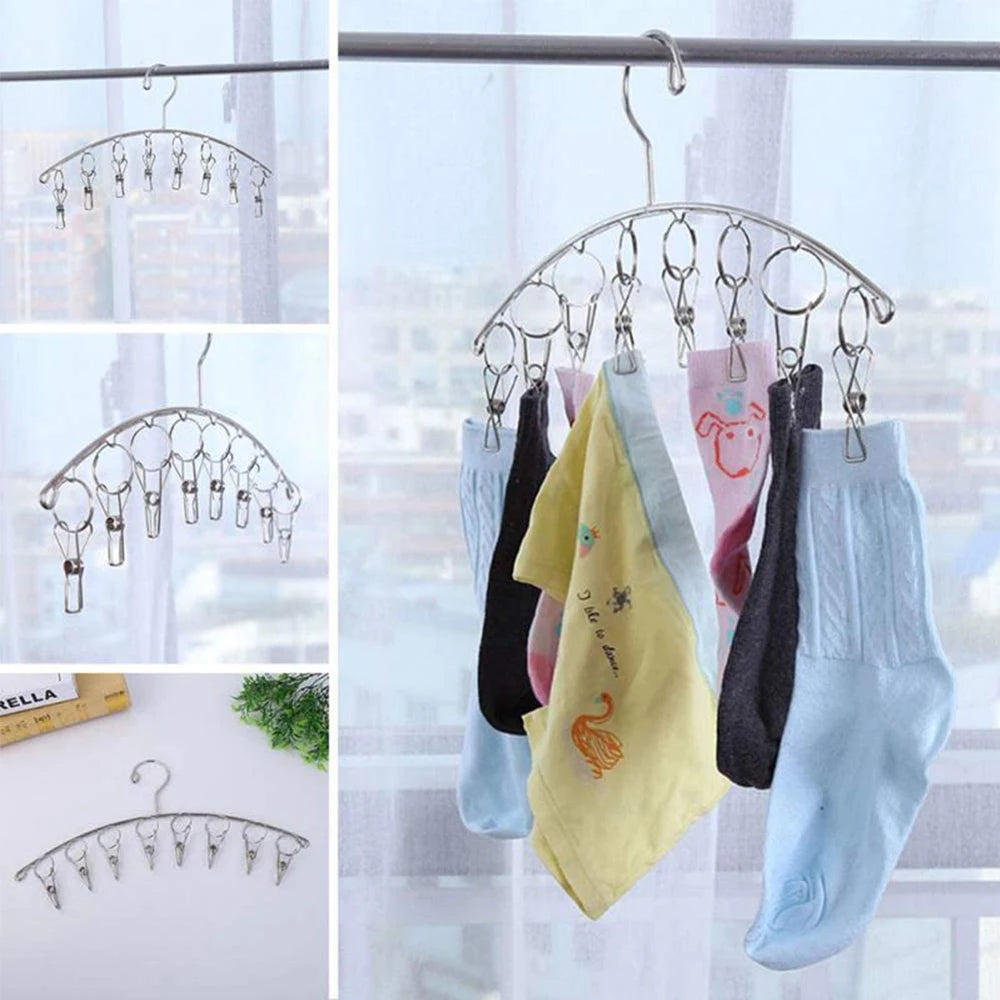 Foldable Laundry Drying Rack with 32 Clips