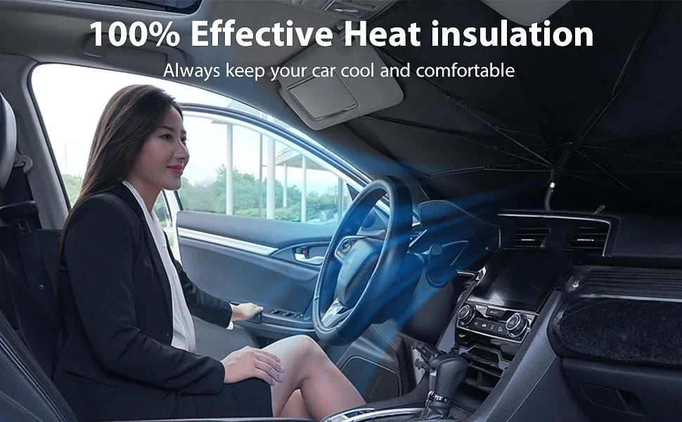 Foldable Car Windshield Sun Shade Umbrella