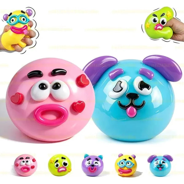 Curious Dog Face Swap Squishy Toy