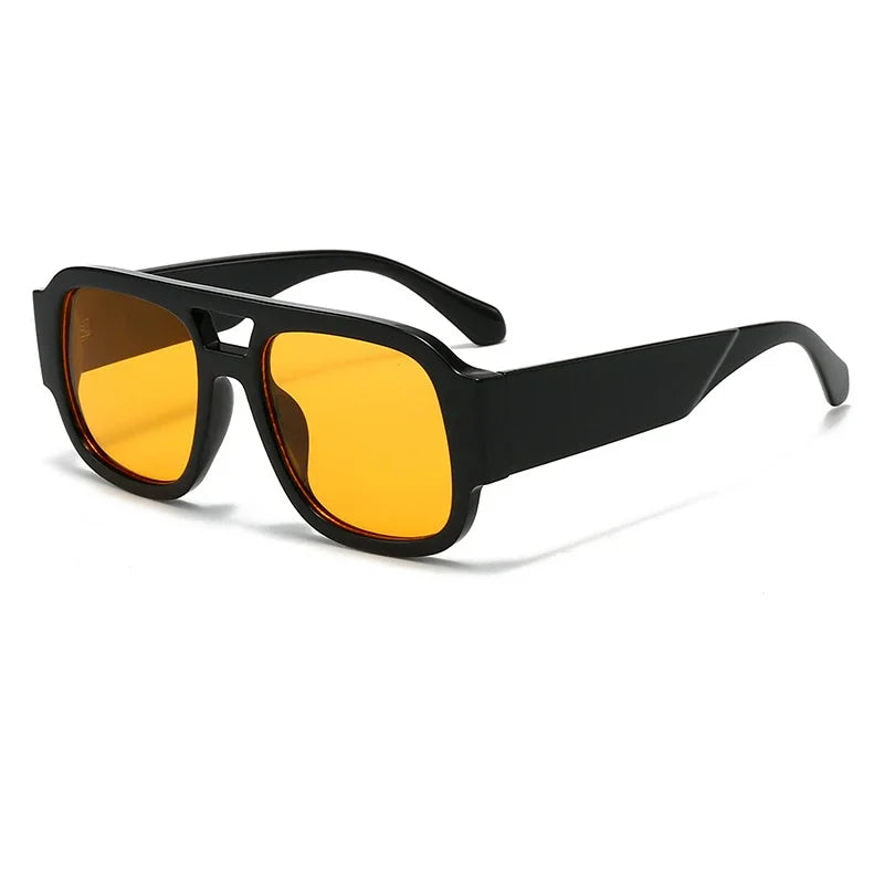 Retro Square Leopard Print Sunglasses for Women