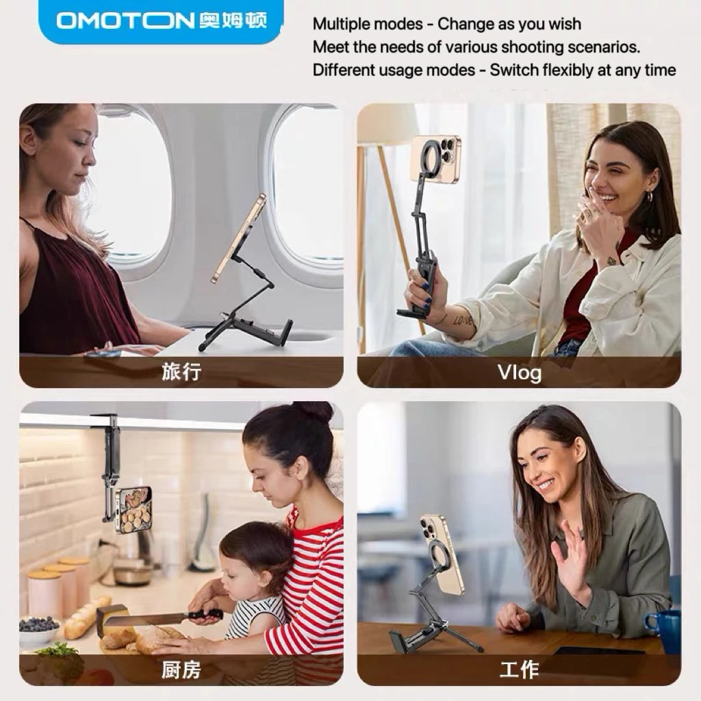 Magnetic Aluminum Phone Stand for Desk and Travel