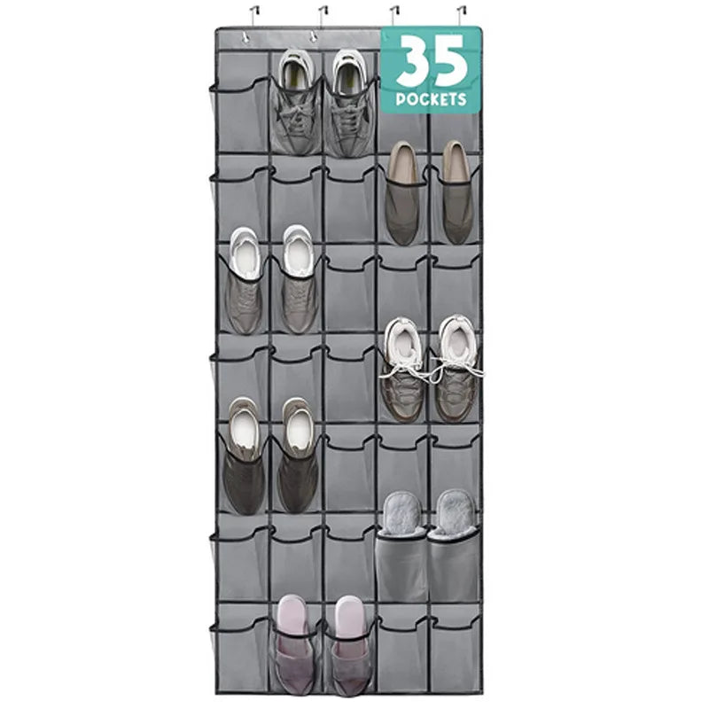 Over-the-Door Shoe Organizer with Mesh Pockets