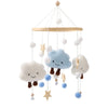 Wooden and Felt Crib Mobile with Cloud and Star Rattles