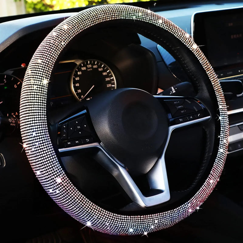 Sparkling Rhinestone Steering Wheel Cover