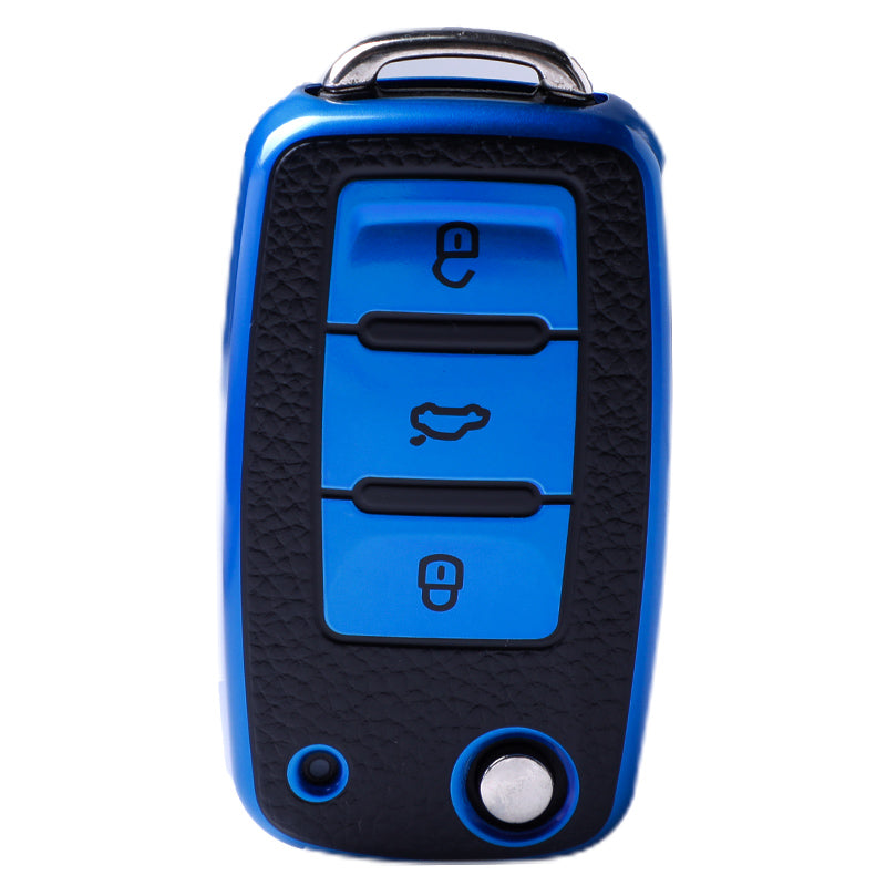 TPU Leather Car Key Case Cover for VW Volkswagen Models