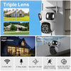 Tri-Lens PTZ WiFi Security Camera with Auto-Tracking
