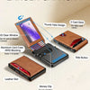 Slim RFID-Blocking Leather Wallet with Magnetic Money Clip