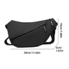 Black practical chest bag designed for outdoor activities and daily use.