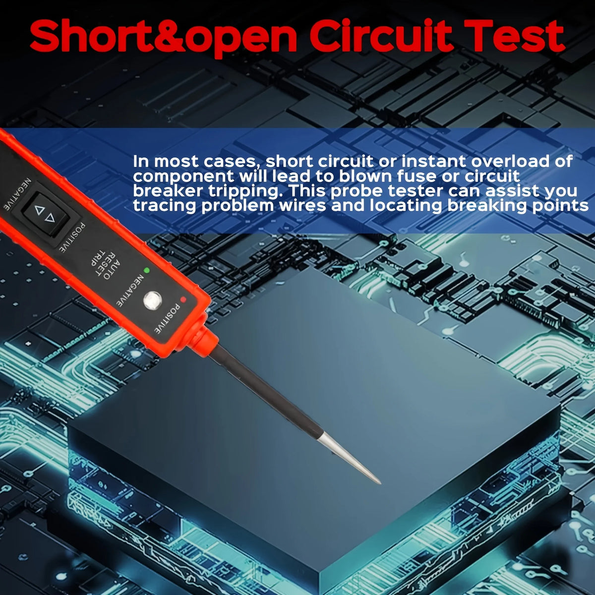 6V-24V Automotive Circuit Tester with Polarity & Continuity Diagnostics