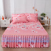 Lace-Trimmed Bed Skirt with Printed Design