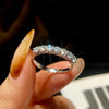 925er Sterlingsilber Moissanit Ewigkeitsring