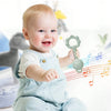 Silicone Baby Rattle and Teether Set with Suction Base