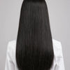 Perruque en cheveux humains avec top en soie et aspect cuir chevelu naturel