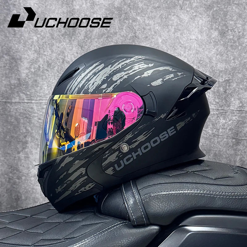 Modular Flip-Up Motorcycle Helmet with Removable Chin Guard