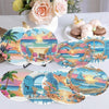 DIY Diamond Art Coaster Set with Holder – 8 Acrylic Coasters for Home Decor and Gifting