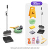 3-in-1 Electric Cleaning Playset for Kids with Storage Rack