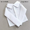 A white long sleeve shirt for a fashion doll accessory set