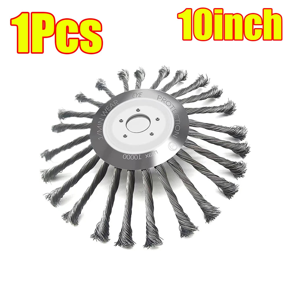 Carbon Steel Wire Brush Trimmer Head for Weed & Grass Cutting