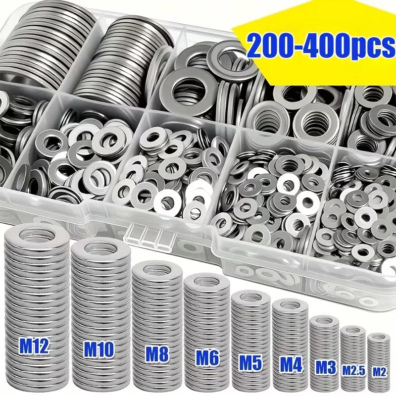 Stainless Steel Flat Washers Assortment Kit