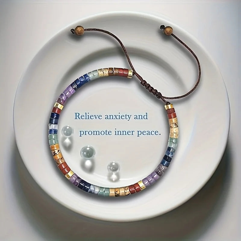 7 Chakra Natural Stone Bracelet