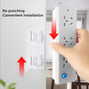 A hand installs transparent adhesive wall hooks onto a white door, demonstrating convenient no-punching installation.