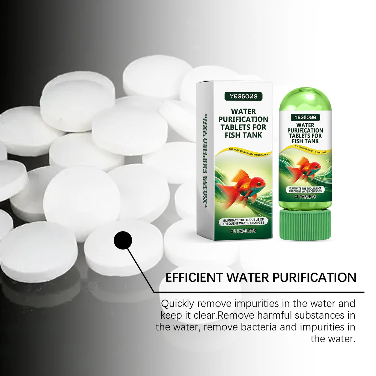 Aquarium Water Purifying Tablets for Clear, Healthy Tanks