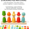 Wooden Color Sorting & Face Matching Toy for Toddlers