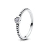 Sterling Silver Heart Ring with Cubic Zirconia