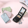 Embossed Zip Coin Purse with Key Ring and Card Slots