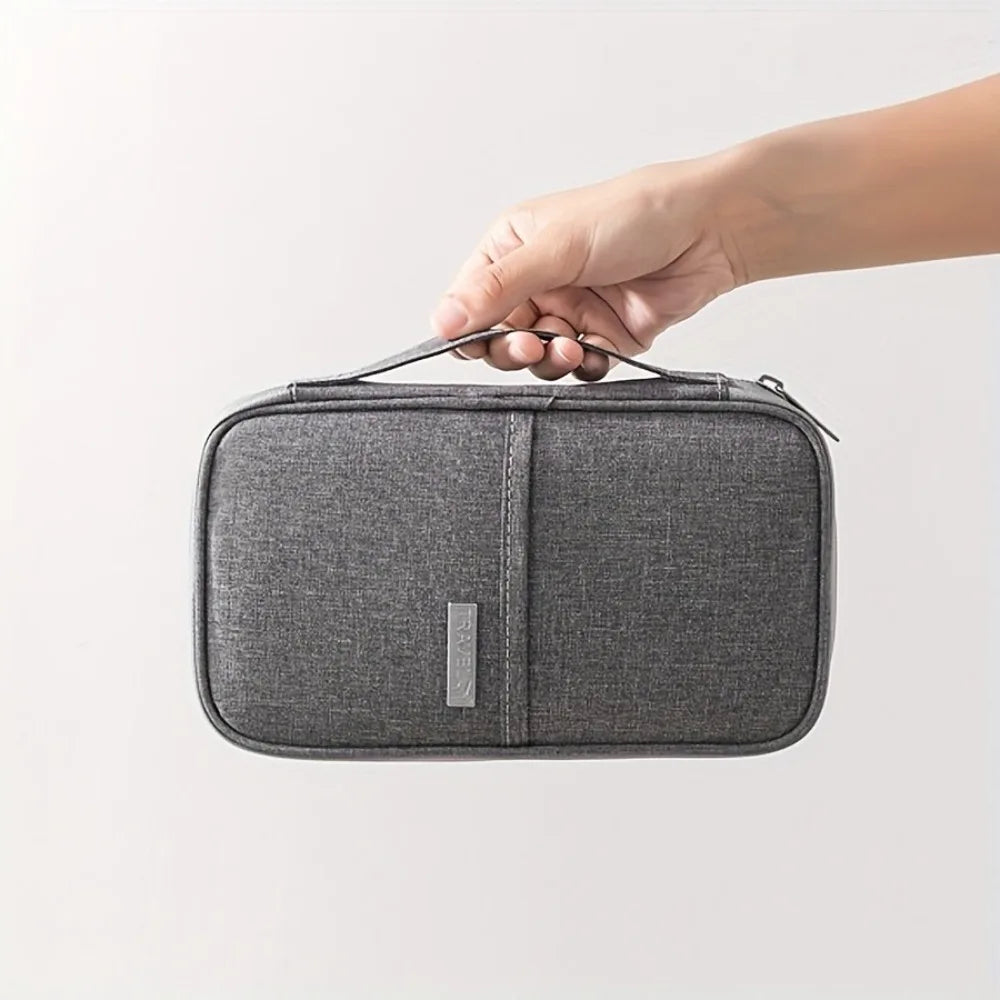 Travel Passport Holder with RFID Zipper Closure