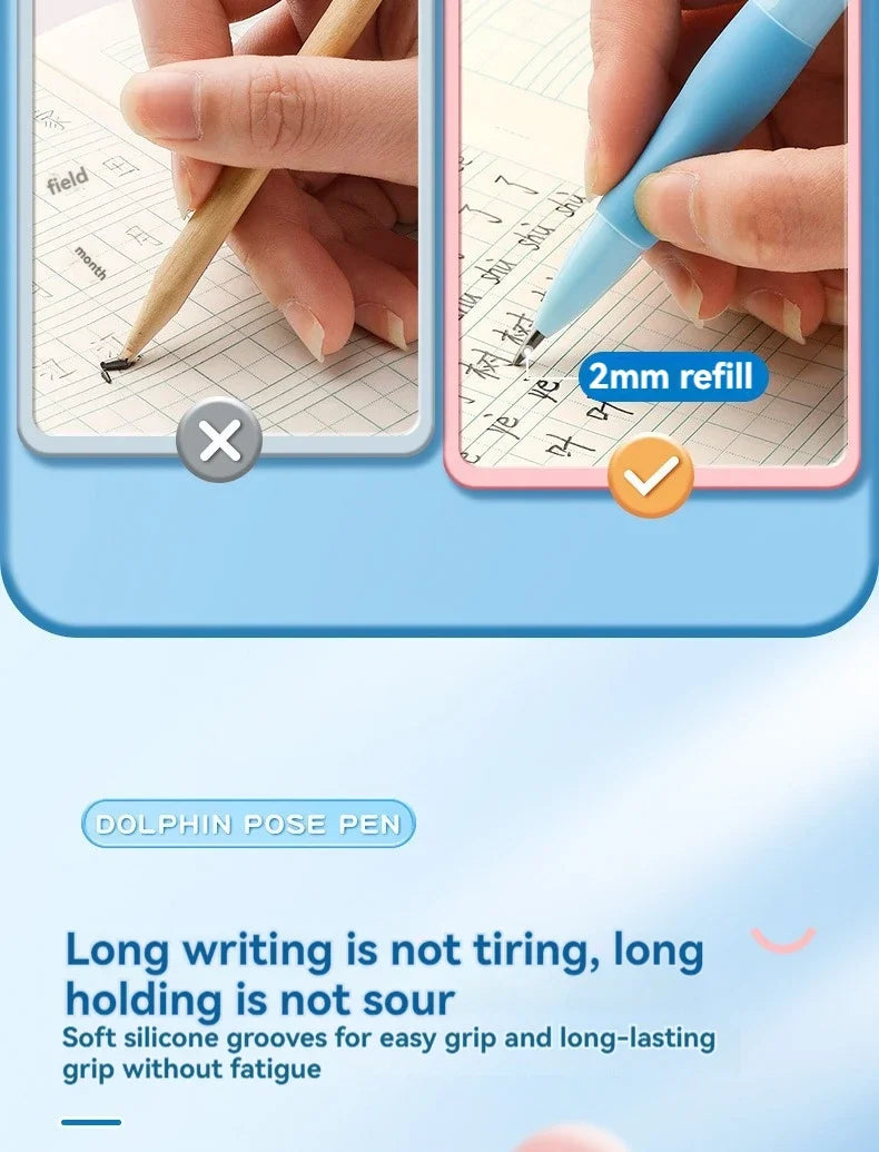 Cute Dolphin 2mm Mechanical Pencil Set