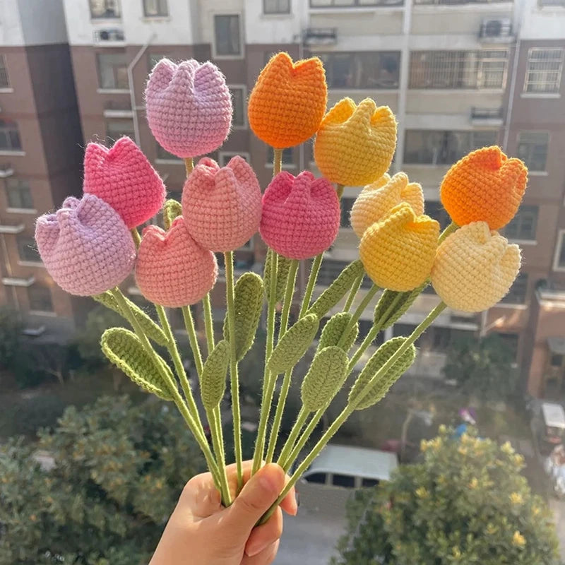 Handmade Crochet Carnation Flower Bouquet