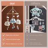 Wooden and Felt Crib Mobile with Cloud and Star Rattles