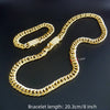 Gold-Plated Cuban Chain Jewelry Set